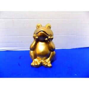 NEW Gold Frog Figurine Statue Frogs Plaster